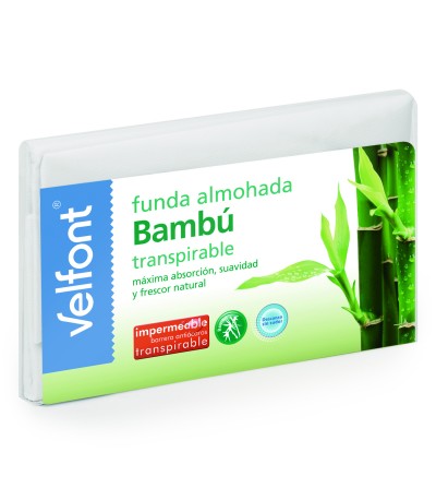 Funda Almohada Bambú transpirable. Velfont.